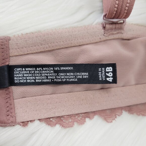 Torrid Curve Pink Lace Bra Size 46B Push Up Plunge Adjustable Women's Wired - Picture 7 of 10